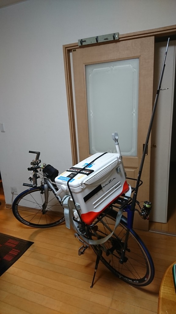 クロスバイクを釣り用にちょこっと改造 休日は趣味でつぶれます クロスバイクを釣り用にちょこっと改造 休日は趣味でつぶれます