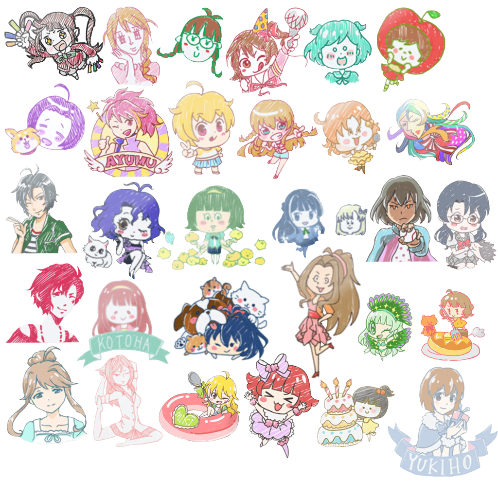 ミリシタ 誕生日のアイドル達の筆跡や絵まとめ ミリシタまとめ雑談