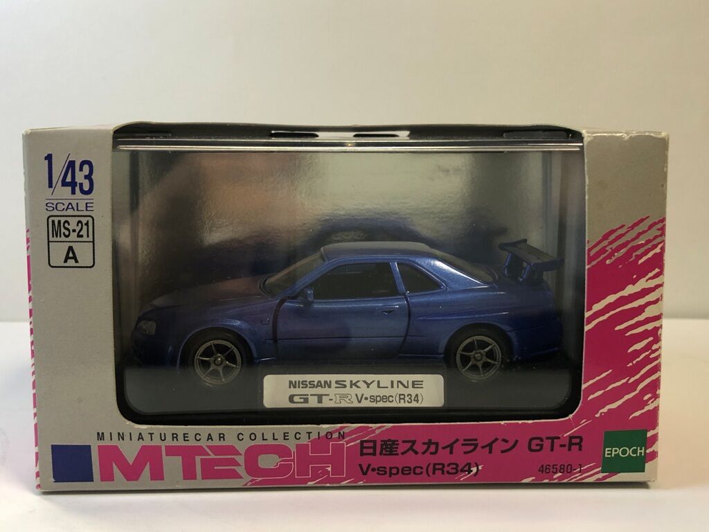 1 43 エポック社 エムテック 日産スカイラインgt R V Spec R34 R34スカイラインのミニカーblog