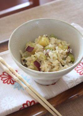 ピリ甘♪柚子こしょう風味のさつまいもご飯