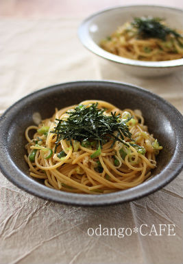 みるまゆオフィシャルブログ「おだんごカフェ@体に優しいナチュラルレシピ」Powered by Ameba-ごま油風味♪ねぎしょうゆの和風パスタ