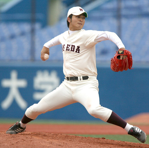 早大・大石達也(20)「ﾌﾝｯ！」155ｷﾛｽﾄﾚｰﾄ！ｽﾞﾊﾞｰﾝ奪三振！6球団競合！」