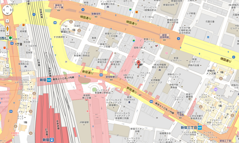 バーニーズ ニューヨーク(BARNEYS NEWYORK)新宿店リニューアルopenへの地図マップ : CinemartFashion