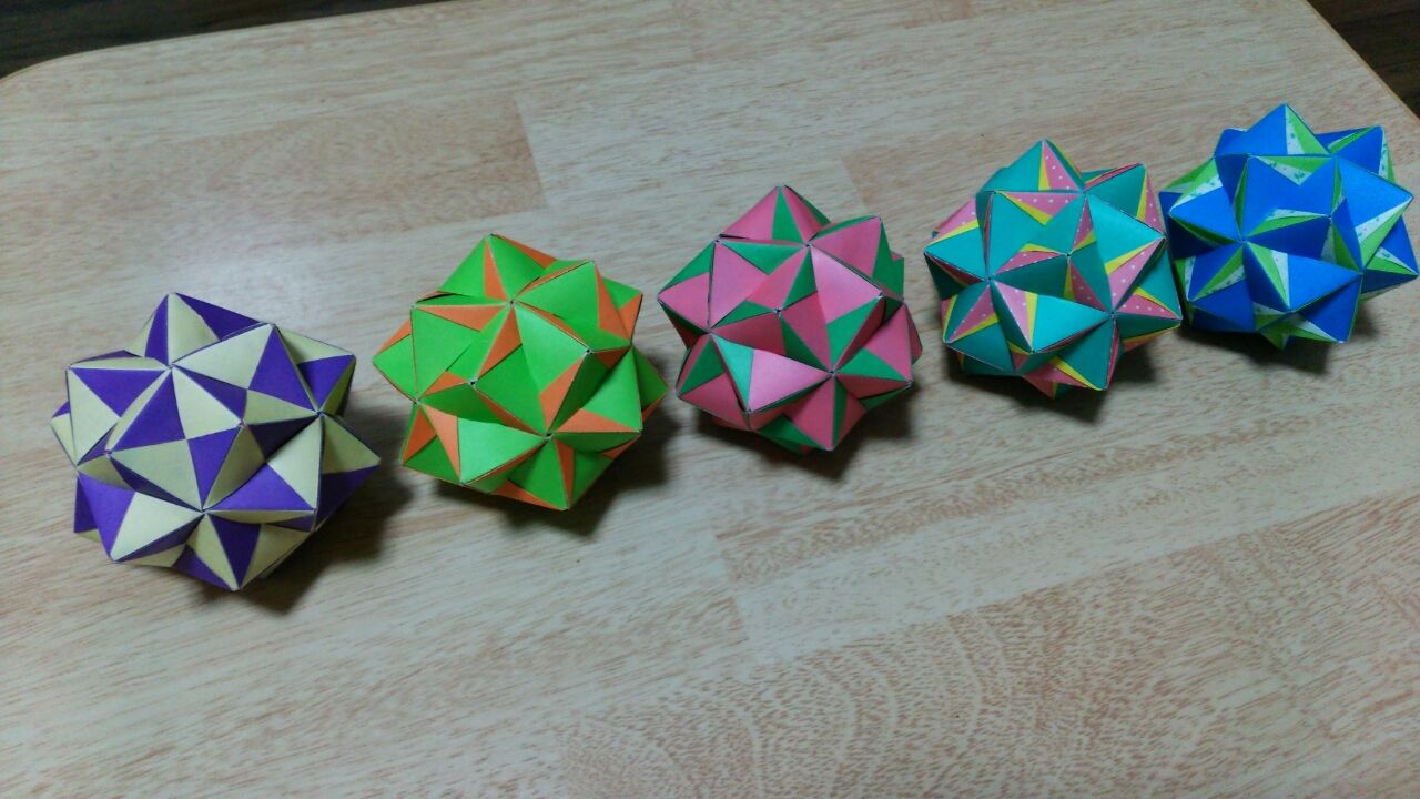 色の組み合わせ まーこのときどきおりがみ