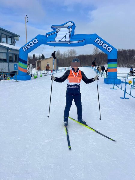 夫のスキーレース