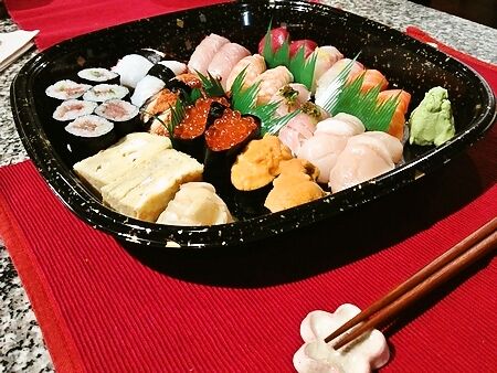 寿司とクレープ