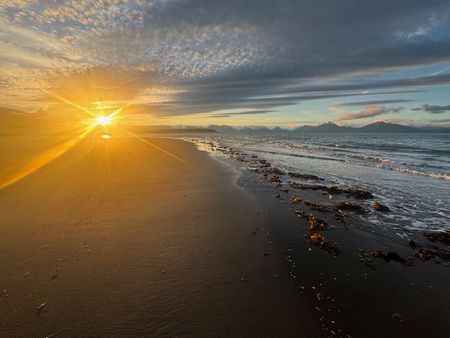 Homer旅行④～浜で黄昏