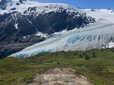 Exit氷河を見下ろすハイキング