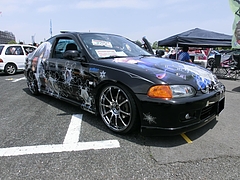 痛車ホンダ・シビッククーペ(EJ1)右側面