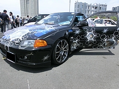 痛車ホンダ・シビッククーペ(EJ1)左前