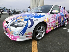 痛車スバル・レガシィB4(BP5)左前