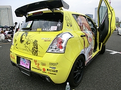痛車スズキ スイフトスポーツ(ZC31S)リヤビュー