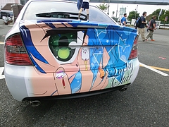 痛車スバル・レガシィB4(BP5)リヤビュー