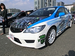 痛車ホンダ・シビックタイプR(FD2)右前