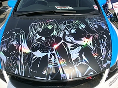 痛車ホンダ・シビックタイプR(FD2)ボンネット
