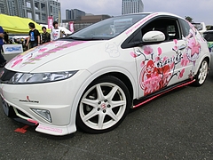 痛車ホンダ・シビックタイプR(FN2)左側面