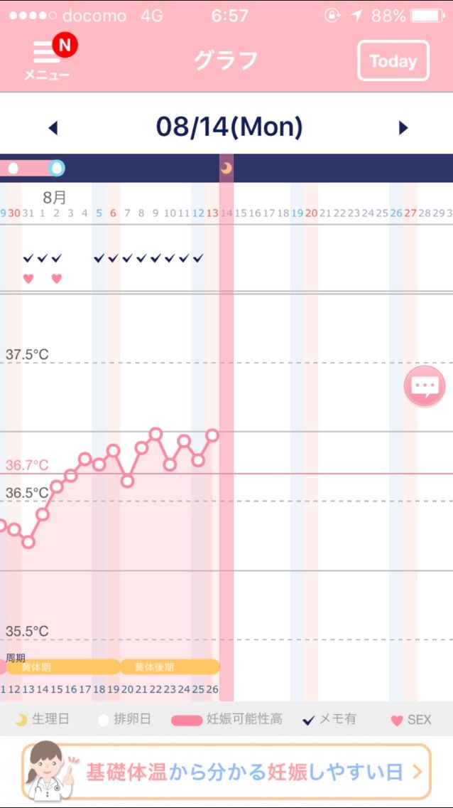 12日目 高温期
