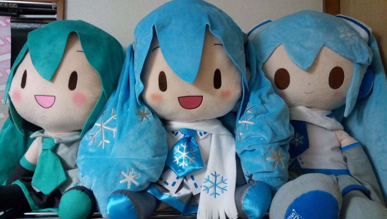 特大 雪ミク SNOW MIKU ぬいぐるみ We love music