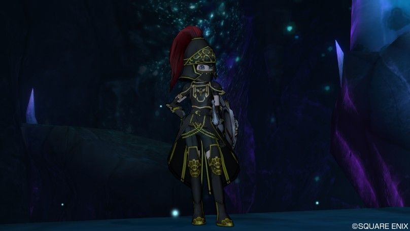 占い師のマスクを使って黒い騎士風ドレスアップ ぽれぽれ