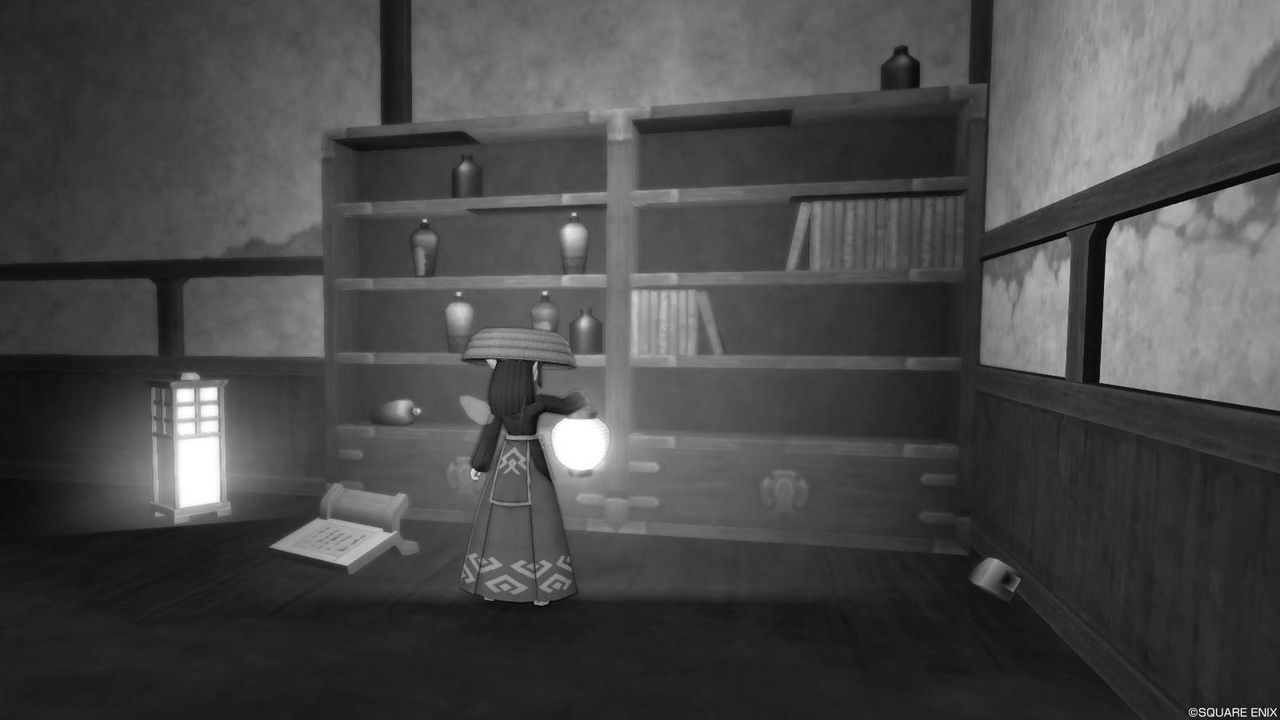 和風ホラーゲーム 暗闇のボロ屋を白黒写真で色々撮ってみました ぽれぽれ