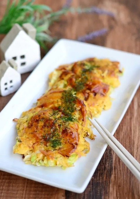 塩もみキャベツで時短お好み焼き-レシピ-メイン-写真