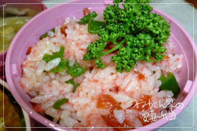 ﾌｳｶさんは主婦一年生-明太子ご飯だけ.jpg