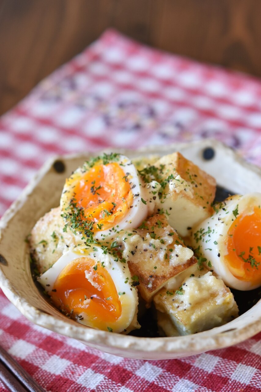 チーズを入れてコクうまに ゆで卵サラダ バリエ 作り置きおかずレシピとお弁当 心と身体にやさしい料理を 鈴木美鈴オフィシャルブログ Powered By ライブドアブログ