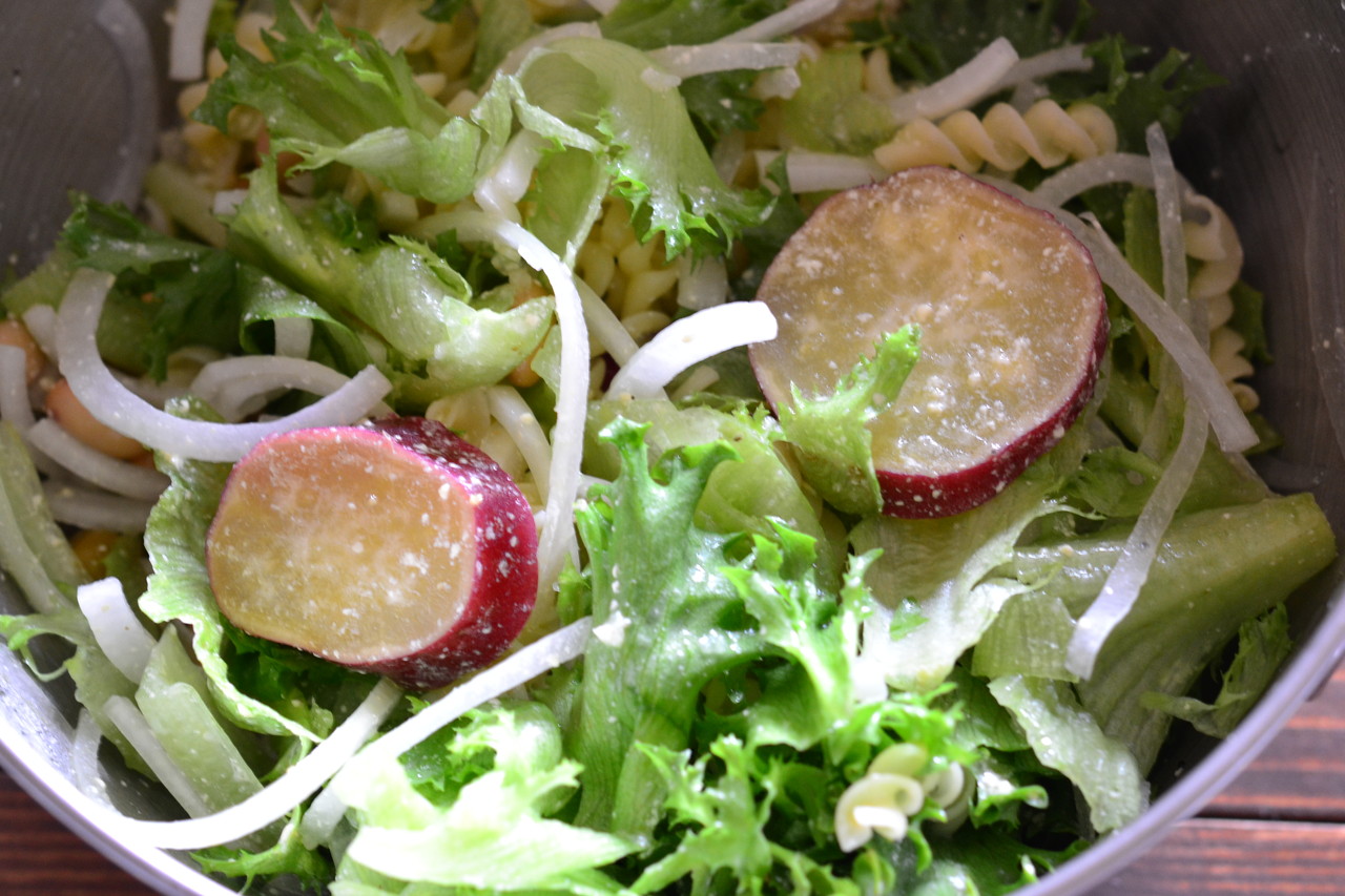 作りおきレシピ さつま芋とマカロニのデリ風サラダ 作り置きおかずレシピとお弁当 心と身体にやさしい料理を 鈴木美鈴オフィシャルブログ Powered By ライブドアブログ