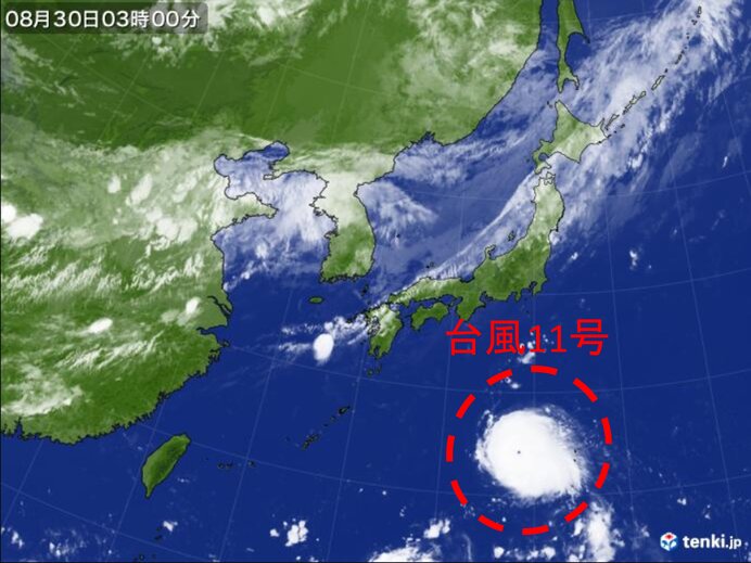 【警戒】AA!!強い勢力ww台風１１号ww南の海上ww！！