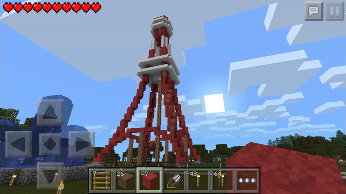 マイクラpe日記 21日目 タワーの建設 みっちゃんのマイクラpe日記