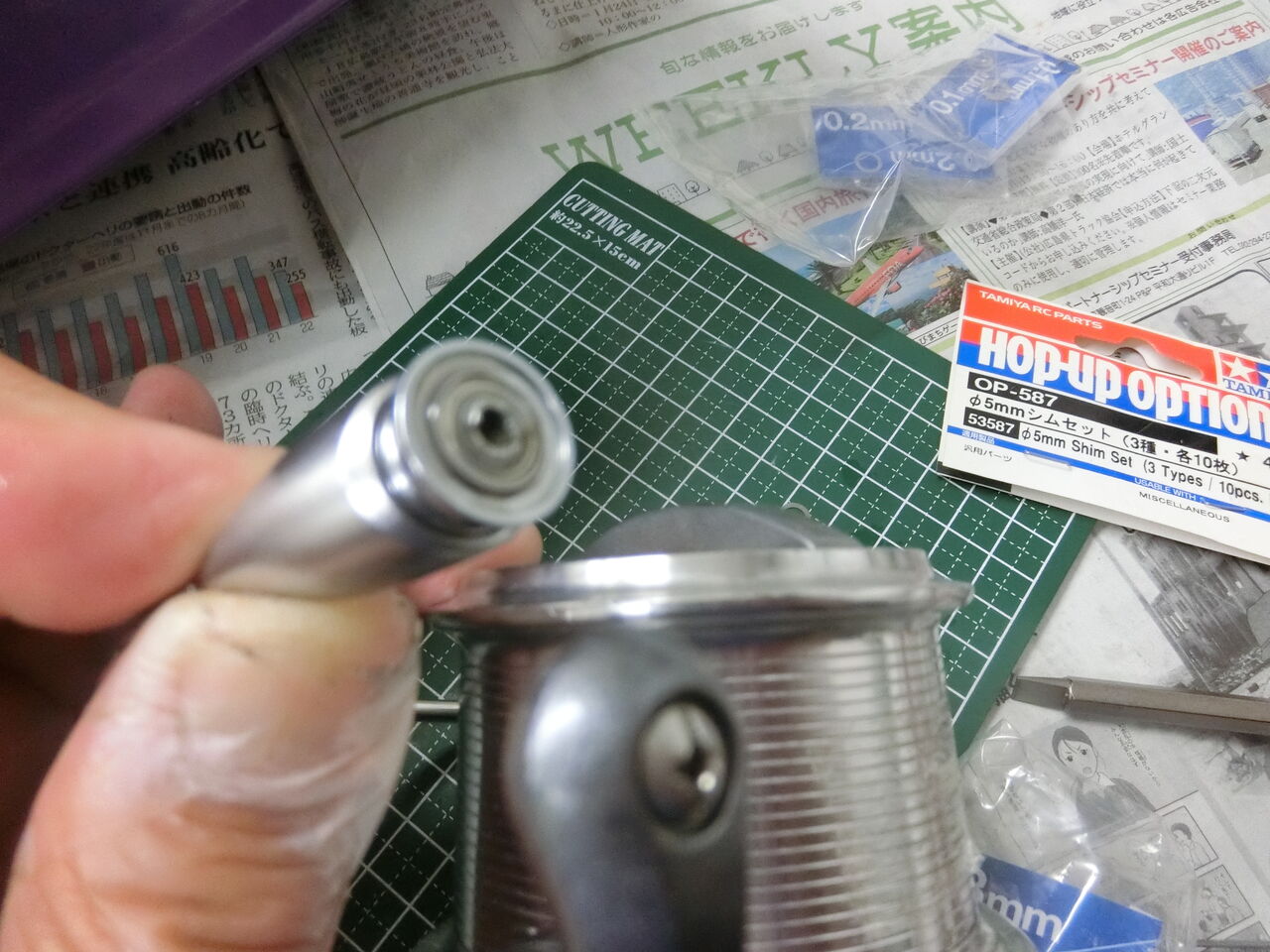 15パワーサーフQD、ラインローラーベアリング装着成功！（画像追加