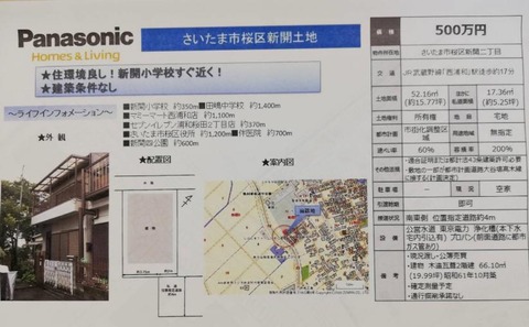 さいたま市桜区新開土地