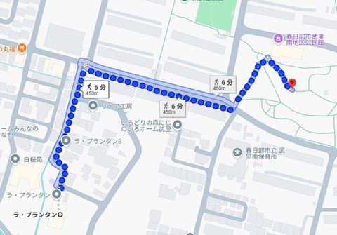 武里団地内公園地図