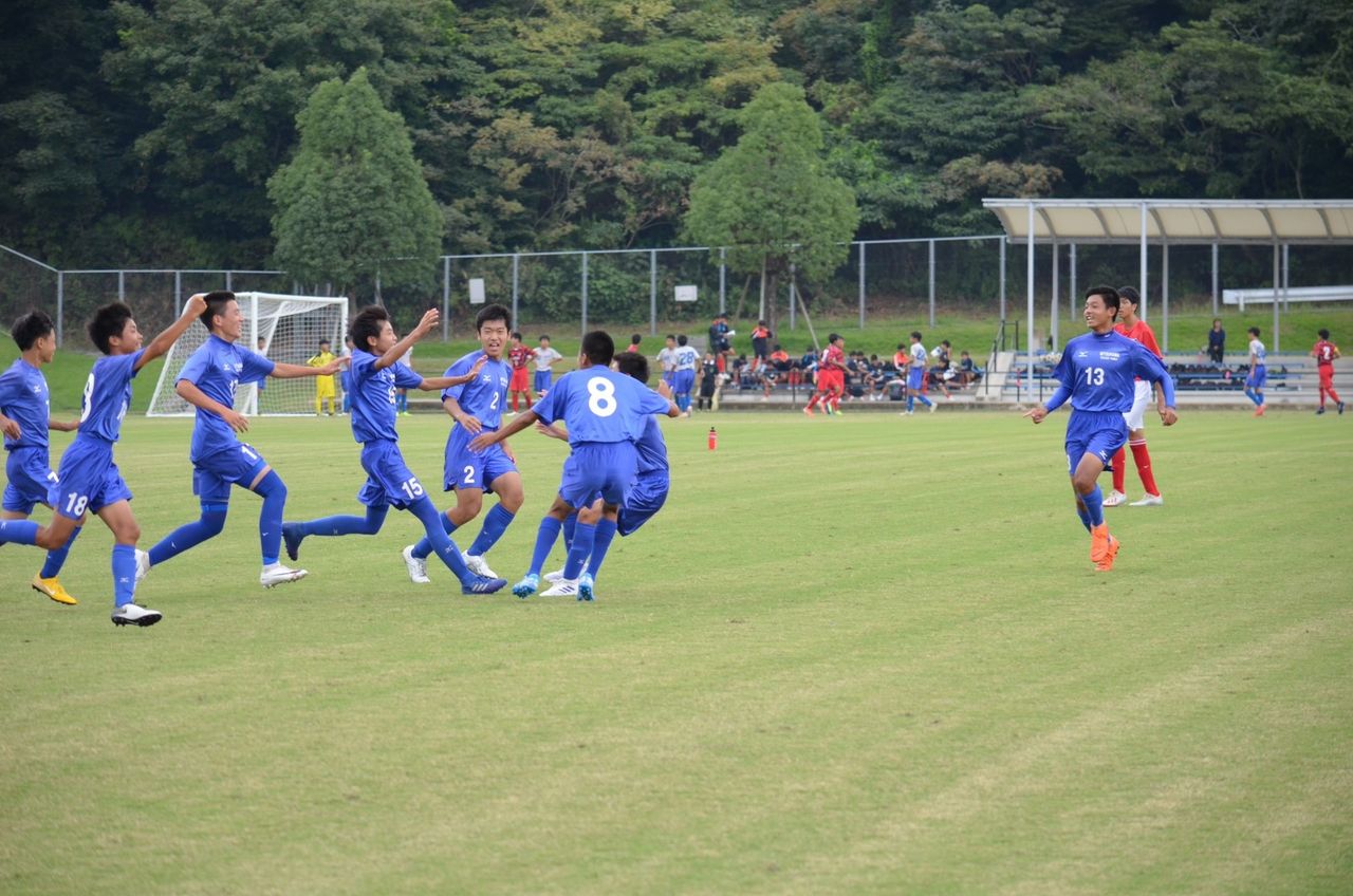 三津浜中サッカー部 応援 ゆうパック杯２回戦 三津浜サッカークラブ
