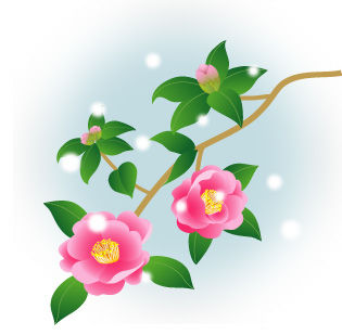 椿 ワードでお絵かき 春夏秋冬 椿 ワードでお絵かき 春夏秋冬
