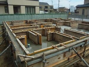 基礎工事　コンクリート打設 完了