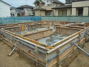 基礎工事　コンクリート打設 完了