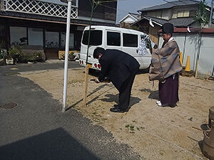 鉄骨造ガレージ地鎮祭