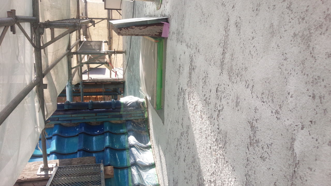 以外と難しい外壁リフォーム リシン掻き落とし 左官屋左菊の現在進行形