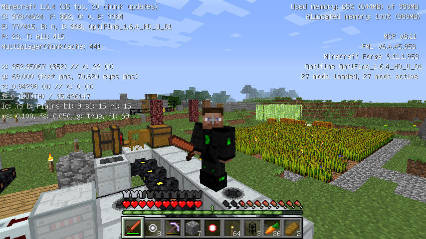 村発見 さらに 地熱発電機が自動化 Steve君のhuuなマイクラ日記