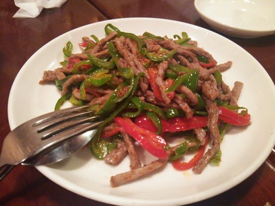 牛肉のズーラン炒め