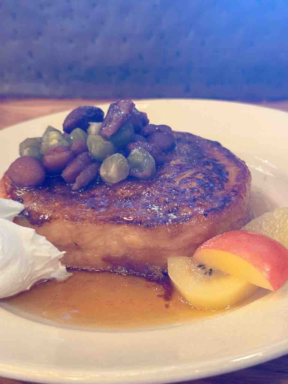 Cafe wapi】wapiトースト 金時豆とうぐいす豆 : フレンチトースト研究会