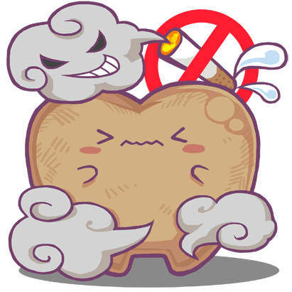 やに着色