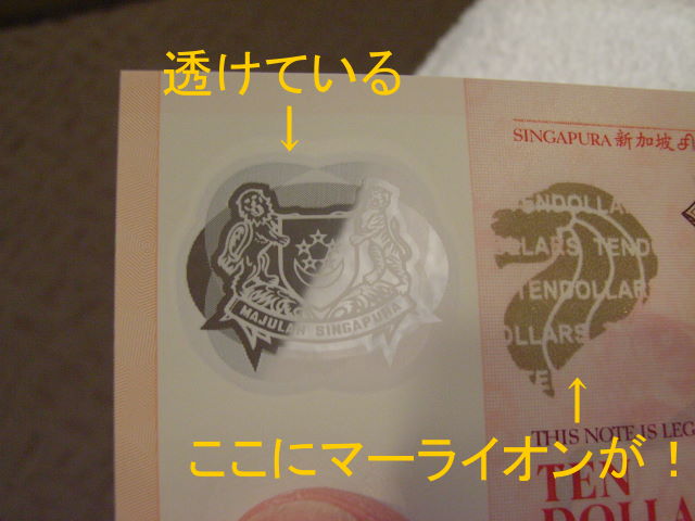 アイロン禁止 シンガポール紙幣 たそがれ王子のちょっと道楽
