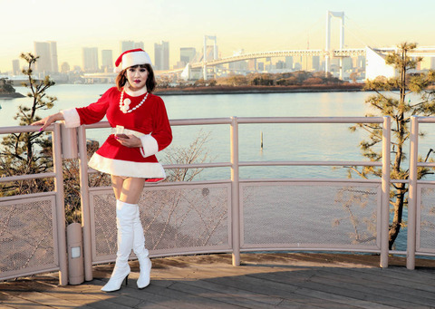 お台場10/サンタコスプレ