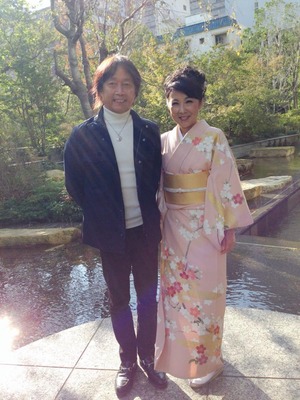 森田健さん 着物で