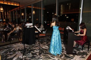 party flute and audience