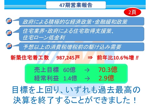 47期業績2訂正