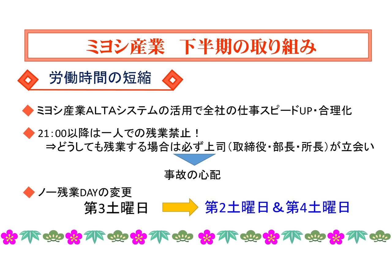 ミヨシ産業 自然派会長 のブログ 1 6新年会で社長挨拶で映像パワーポイントで発表したことを掲載します ミヨシ産業 自然派会長 のブログ 1 6新年会で社長挨拶で映像パワーポイントで発表したことを掲載します