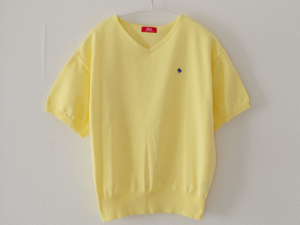 POLO BCS 半袖ニット きいろ POLO BCS 半袖ニット きいろ